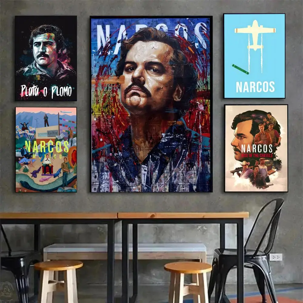 Crime Series N-Narcos Poster Painting Wall Art Mural for Living Room Home Decor and Gifts