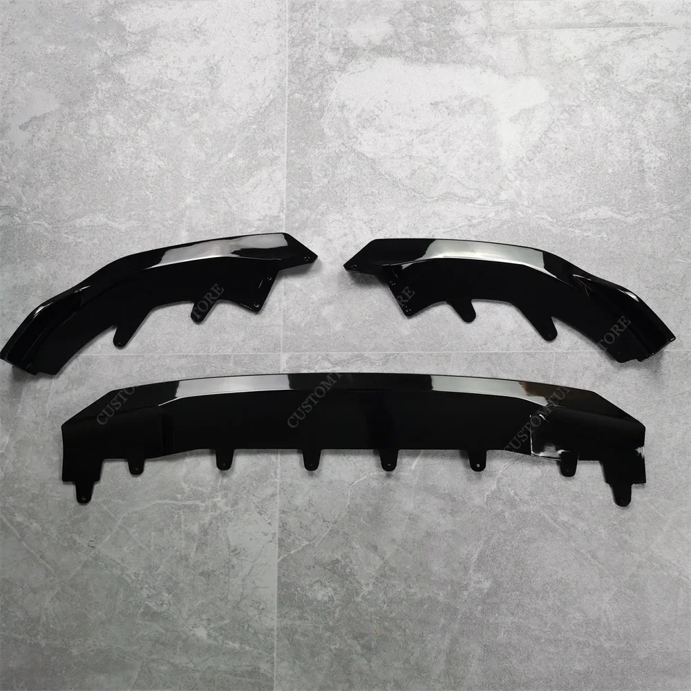 MP Style Gloss Black Front Bumper Splitter Lip Spoiler Diffuser For Bmw G42 218i 220i 220d 230i Coupe M Pack 2022 2023 2024