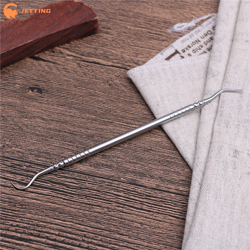 

(Новинка) 1 шт. Двусторонний скребок-зубочистка из нержавеющей стали, пародонтальный зонд, средство для удаления зубного налета для гигиены полости рта