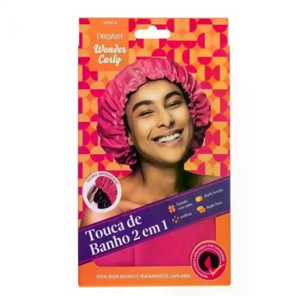 Prime 2in1 Pink and Black Proart Bath cap