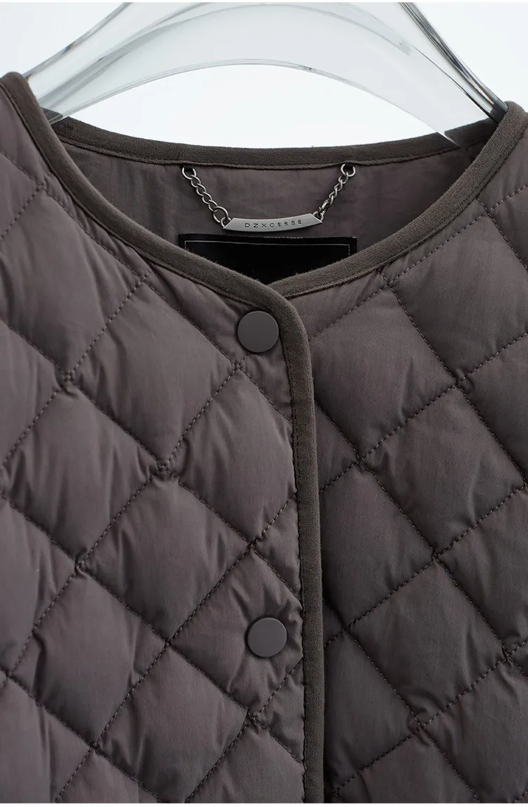 Large-Scale Turtle Back Style 90% White Duck down Lightweight Classic Quilted Pattern down Jacket 2025 Autumn Winter New Top