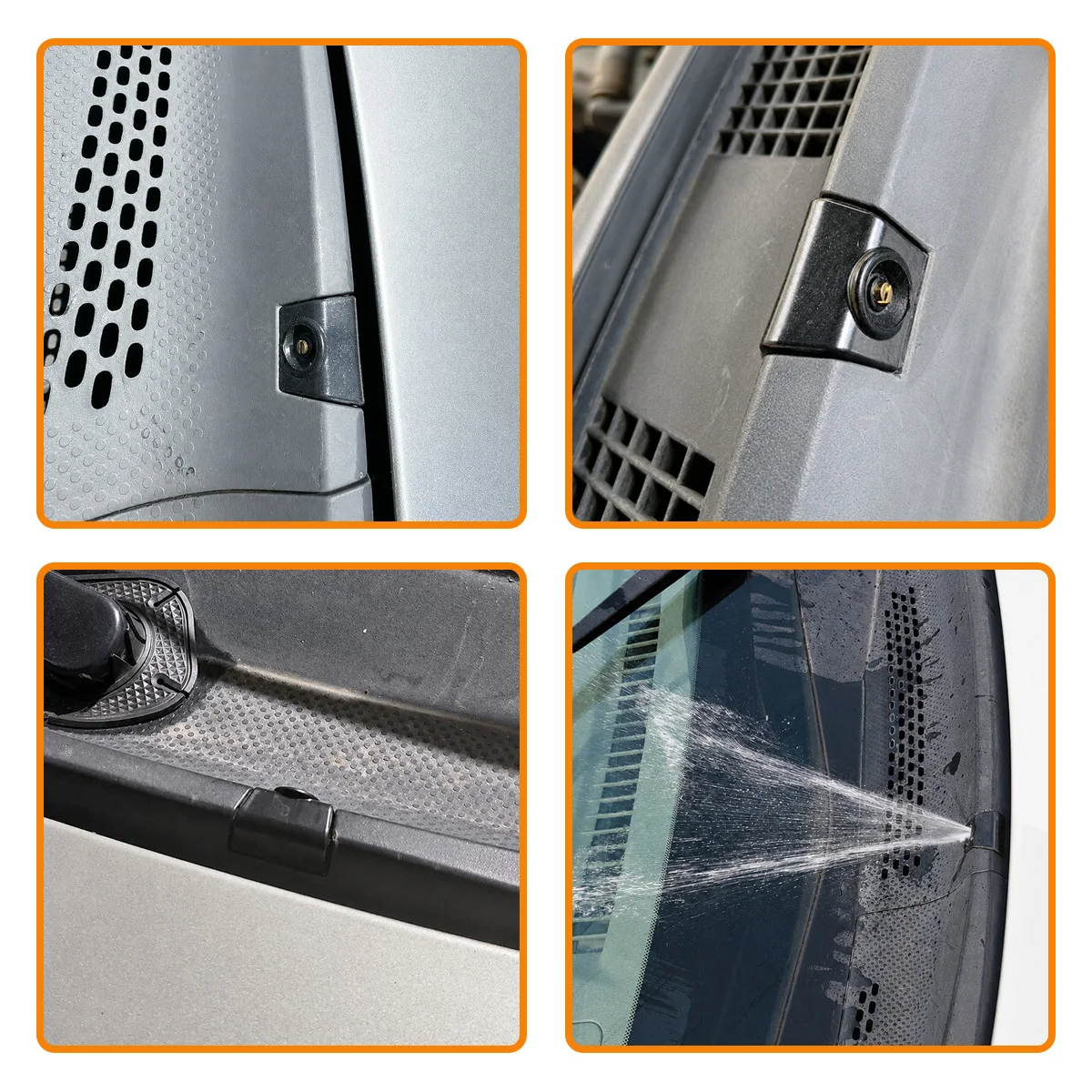  2 Stück Auto-Windschutzscheiben-Wasserdüse, einstellbarer Sprühstrahl, passend für Nissan Tiida Venucia R50 X-Trail Sylphy Juke, 289329U000, 28932BA61A – Detail 6