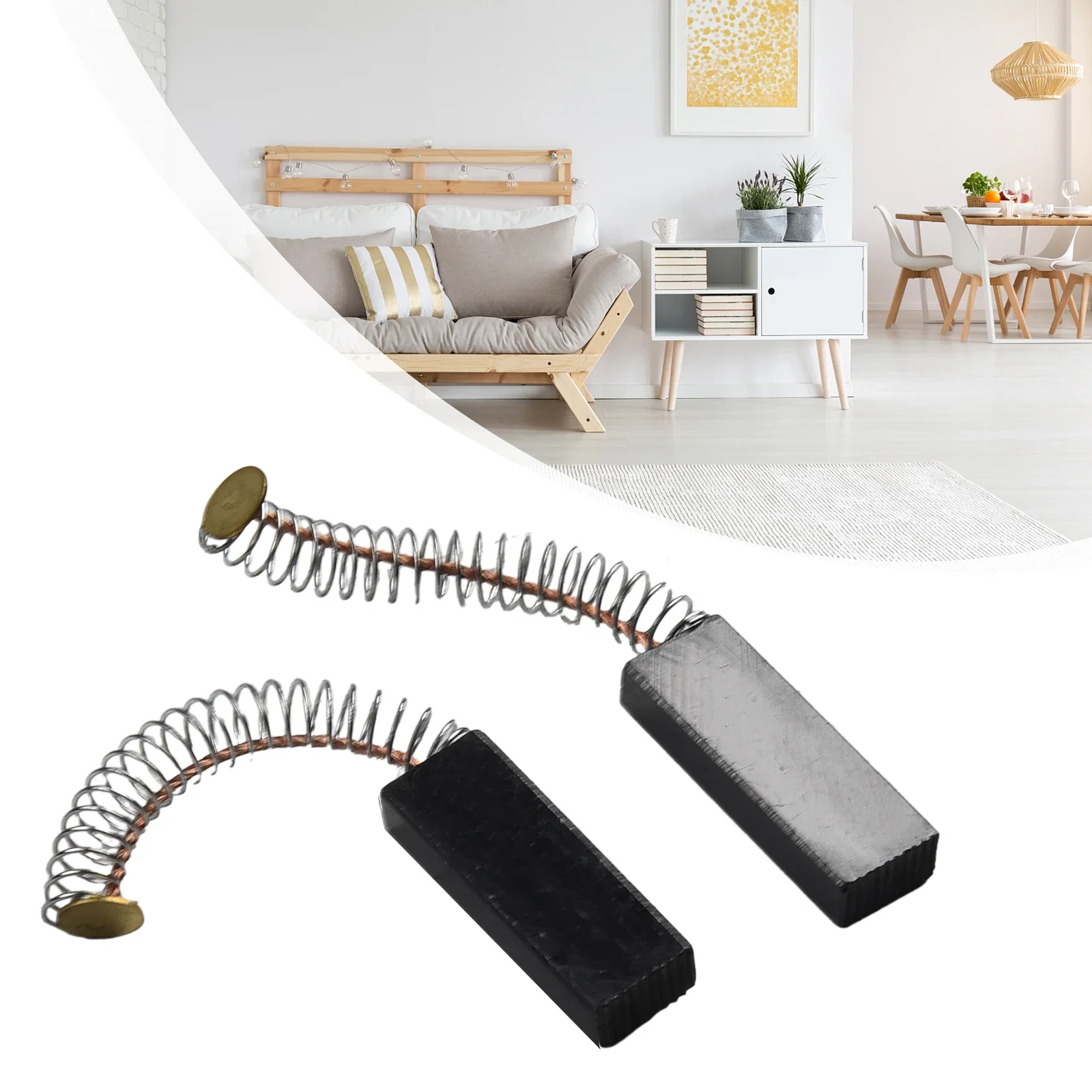 Indoor Outdoor Carbon Brushes 2pcs Washing Motor Repair Kit Replacement Silver Gray 30x11x6mm Accessories Assembly