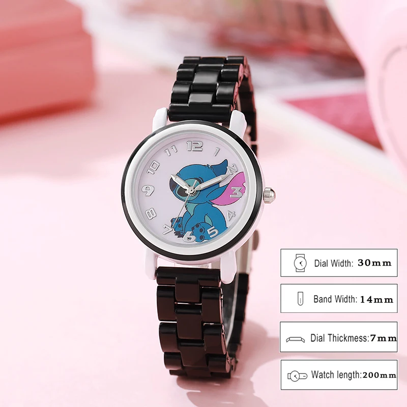 New Cute Stitch StarCraft Baby Children's Cartoon Watch Stitch Children's Student Boys and Girls Junior High School Watch Gift