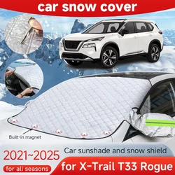 닛산 X-Trail T33 e-Power Rogue SV AWD 2021 2022 2023 2024 2025 자동차 스노우 실드 커버, 태양 쉐이드 보호 커버, 자동차 도구