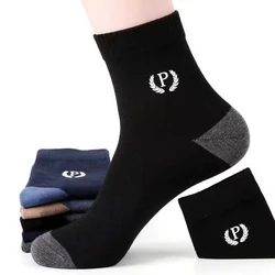 20 Pairs Men Mid Length Socks Fashionable Letter Suitable Daily Outdoor Wear Anti Odor Sweat Absorbing Breathable Casual Socks