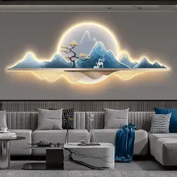 Modern Nordic landscape Wall Lamp Entrance Decoration Light Corridor Hanging Hallway Painting Lamps Home Living Room Mural Light