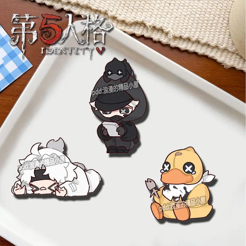 3PCS Anime Identity Ⅴ Badge Brooch Pin Prisoner‌ Naib Subedar Clothes Backpack Decoration Lapel Personalized Chest Tag