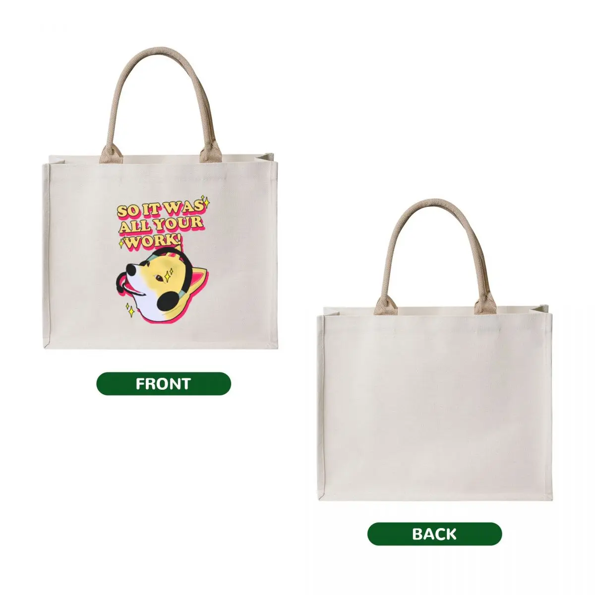 Silent Hill 2 - Mira - Dog ending Tote Bag Large bags for women Fabric bag tote bag screen Cloth