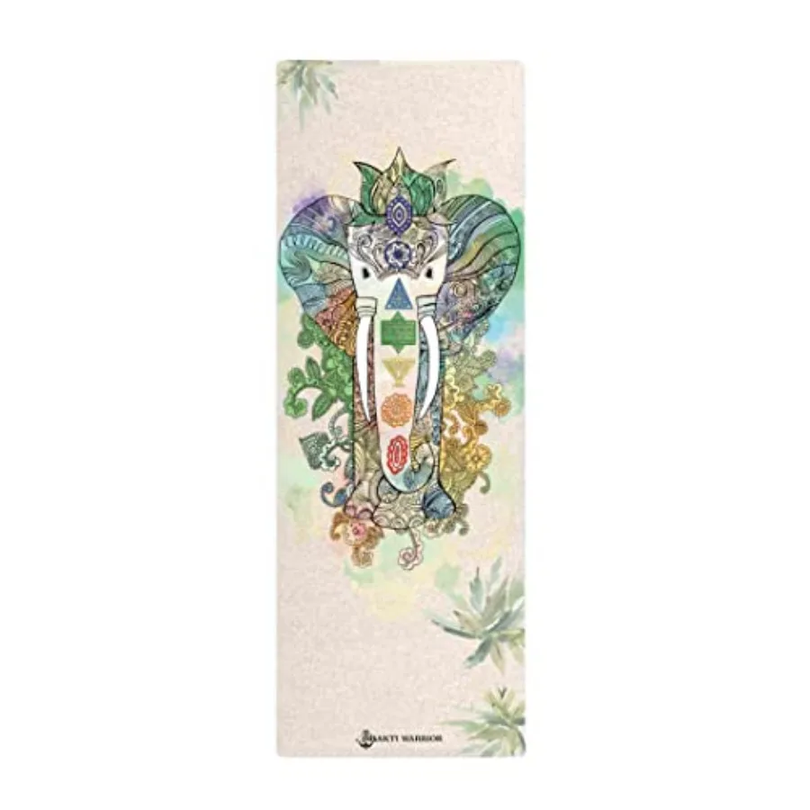 

Pro Hemp Mat - Artist Designed Premium Printed Eco-Friendly Non-Slip Yoga Mat in Natural Beige 72 inch x 24 inch x 3mm Thick Id