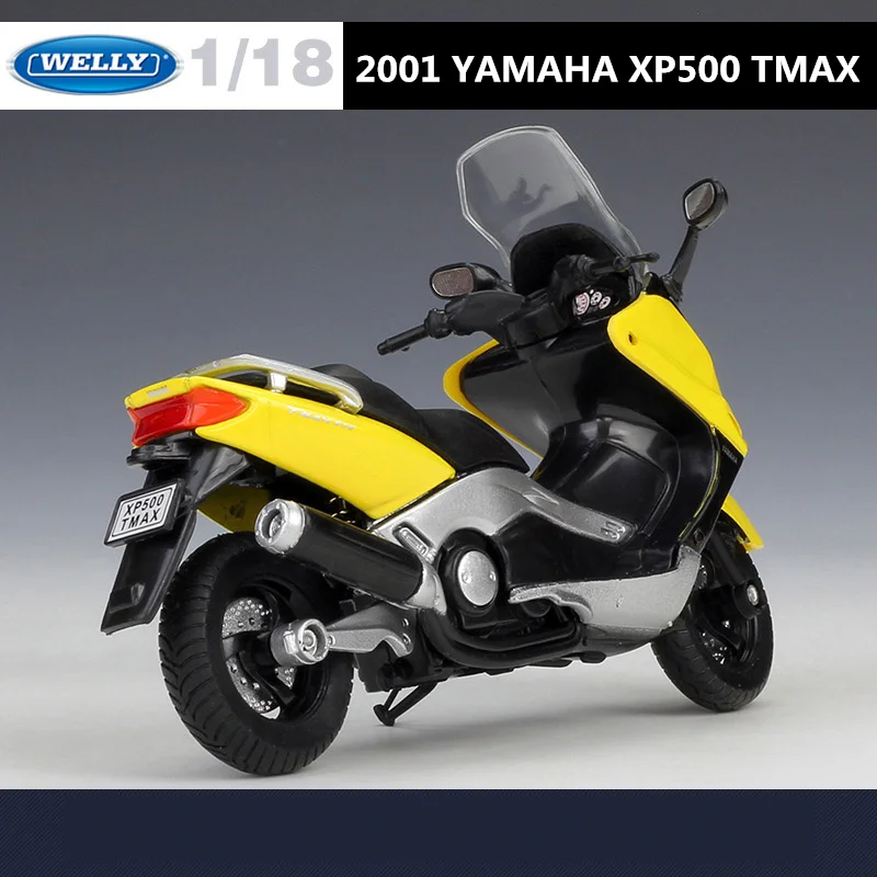 WELLY 1:18 YAMAHA XP500 TMAX Alloy Leisure Motorcycle Model Simulation Diecast Metal Street Motorcycle Model Collection Kid Gift