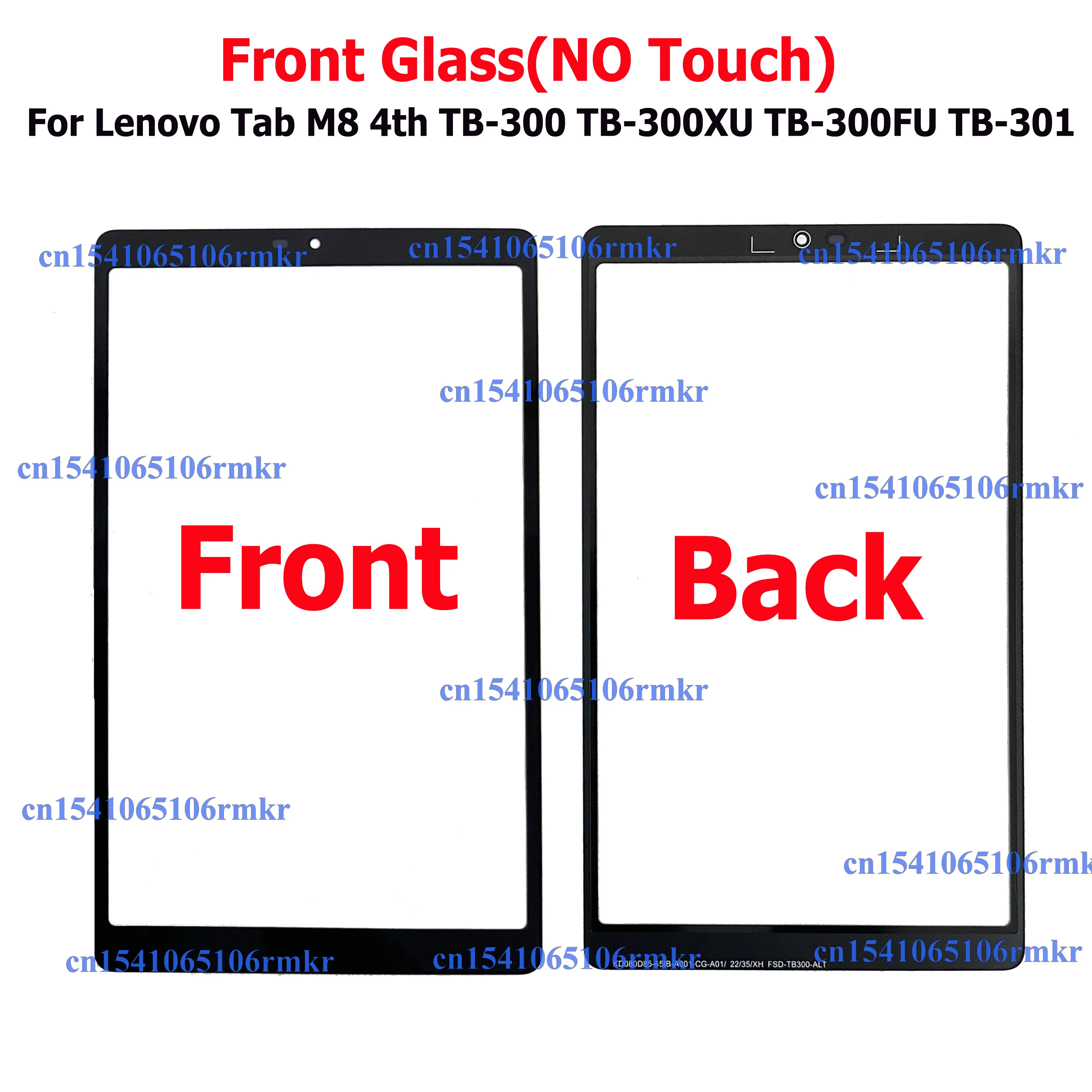 For Lenovo Tab M8 4th Gen TB300FU TB300XU TB300 TB301FU Front Glass (No Touch Digitizer) Screen Outer Panel Replacement With OCA