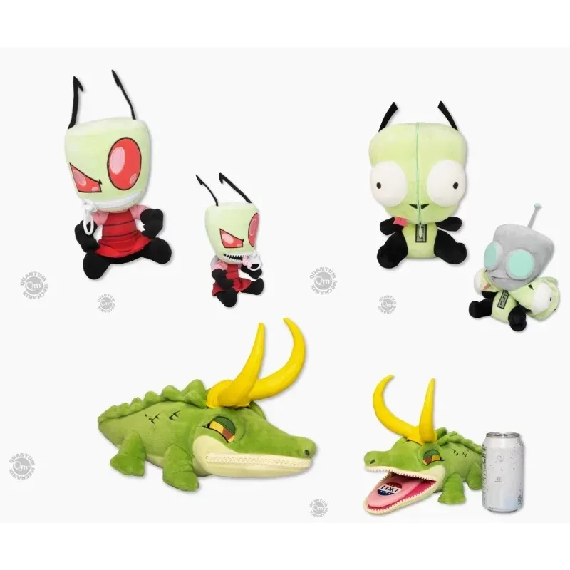 

12-31cm QMX Stock Halloween Christmas Eve Zipper Mouth Alien Invader ZIM Jim Assistant GIR Crocodile Rocky LOKI Plush Doll Gift