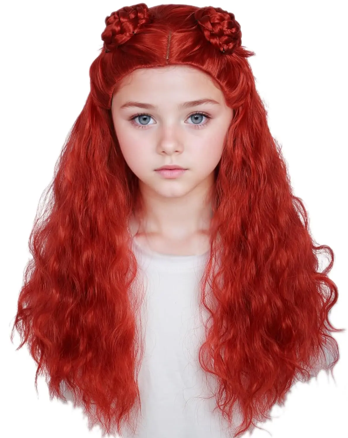 الأرجواني طويل ذيل حصان Lumi شعر مستعار أحمر كعكة مجعد الألياف الاصطناعية شعر مستعار هالوين شخصية الطرف الباروكات #1