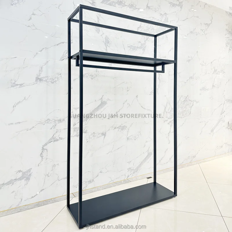 

Customized. Luxury Fashion Cloths Boutique Garment Display Stand Suit Retail Cloths Shop Dress Display Rack Showroom D