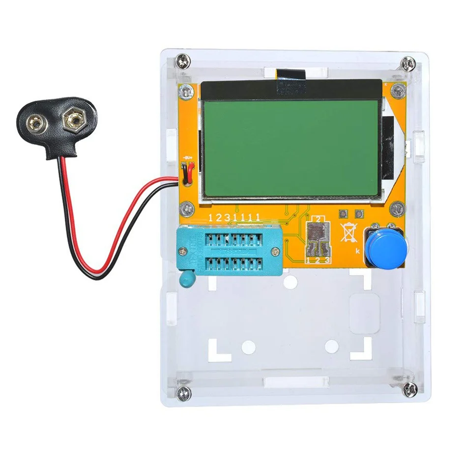 ESR Meter Mega328 Transistor Tester Digital ESR-T4 Diode Triode Capacitance MOS/PNP/NPN LCR 12864 LCD Screen Tester