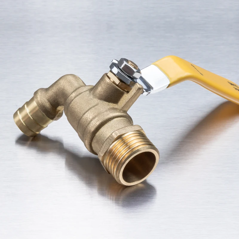 TMOK Brass Jardim Água Torneira, Long Handle Wall Tap, Máquina de lavar roupa Torneira, Anti-Freeze Bibcocks, saída única, 1/2x 3/4\