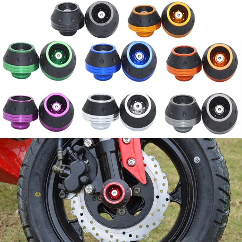 

Wheel Protector Motorcycle Crash Protect Motocross Crash Pad Wheel Frame Slider Colorful Aluminum Wheel Protection Crash Pads