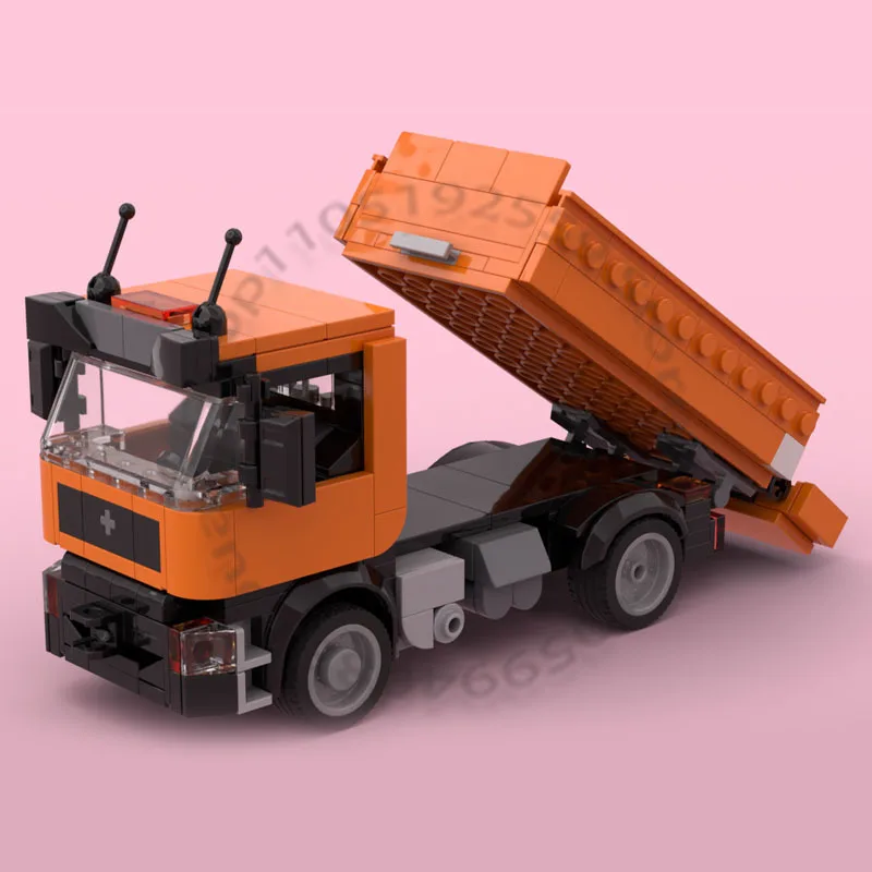 443 PCS Transport Car Snow Plow Lorry MOC Customize Modular Building Block Model Technology Popular DIY Boys Toy Birthday Gift