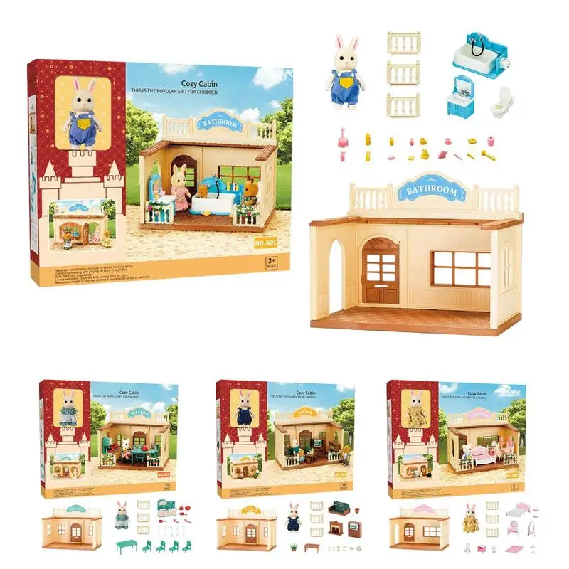 

Doll House Miniatures Miniature Wood Pretend Play Doll Handmade Funny Box Theatre Miniature Box Cute Doll Houses Assemble Kits