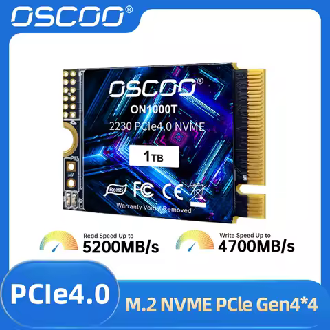 OSCOO M.2 2230 SSD for Steam Deck NVMe PCle Gen4.0x4 Disk Solid State Drive 512GB 1TB 3D NAND Flash SSD For Desktop and Laptops