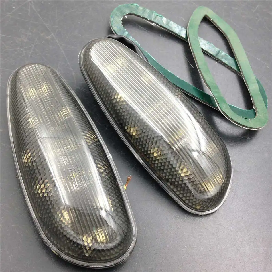 

Motorcycle Bike Smoke Clear LED Flush mount Turn Signal Lights For 2001-2004 02 03 Suzuki GSX-R GSXR 600 750 1000 K1 K3 K4