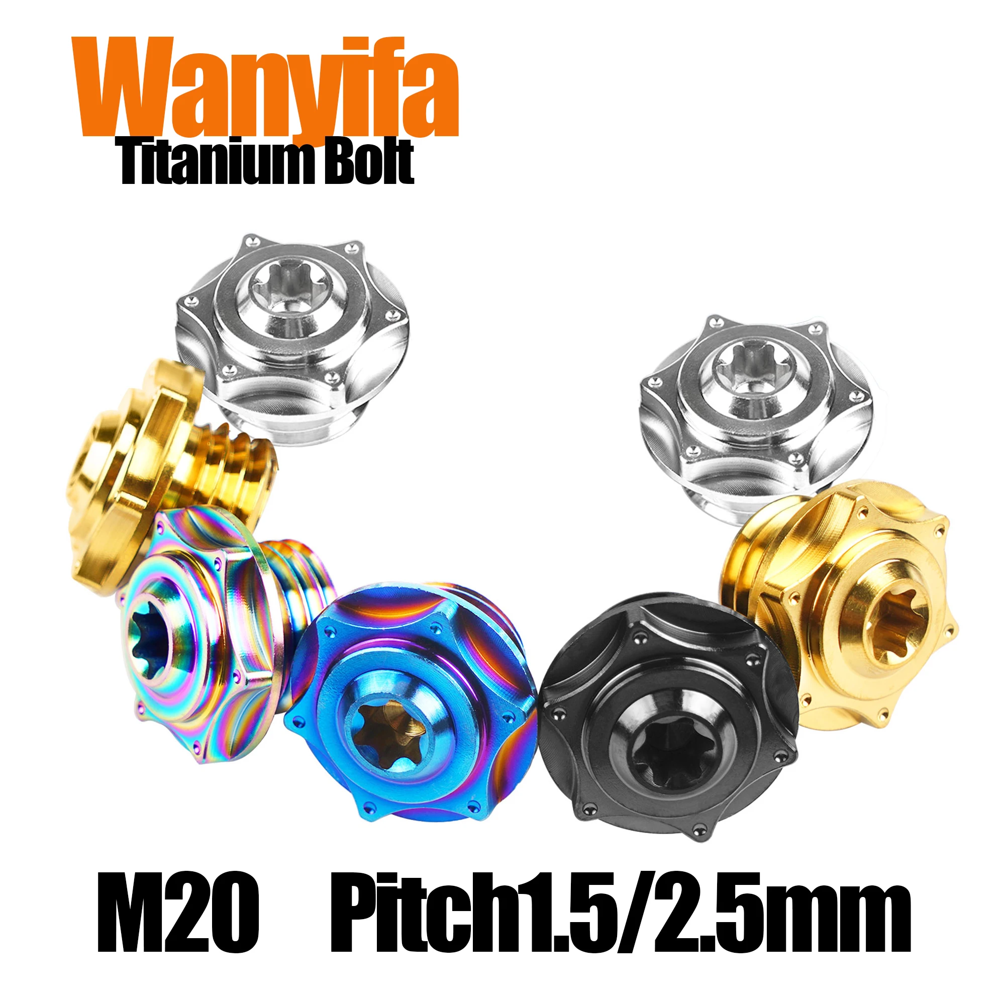 

Wanyifa Titanium Bolt M20 Gear Oil Cap Screws for Motorcycle Accessorie Part ，Pitch：1.5/2.5mm