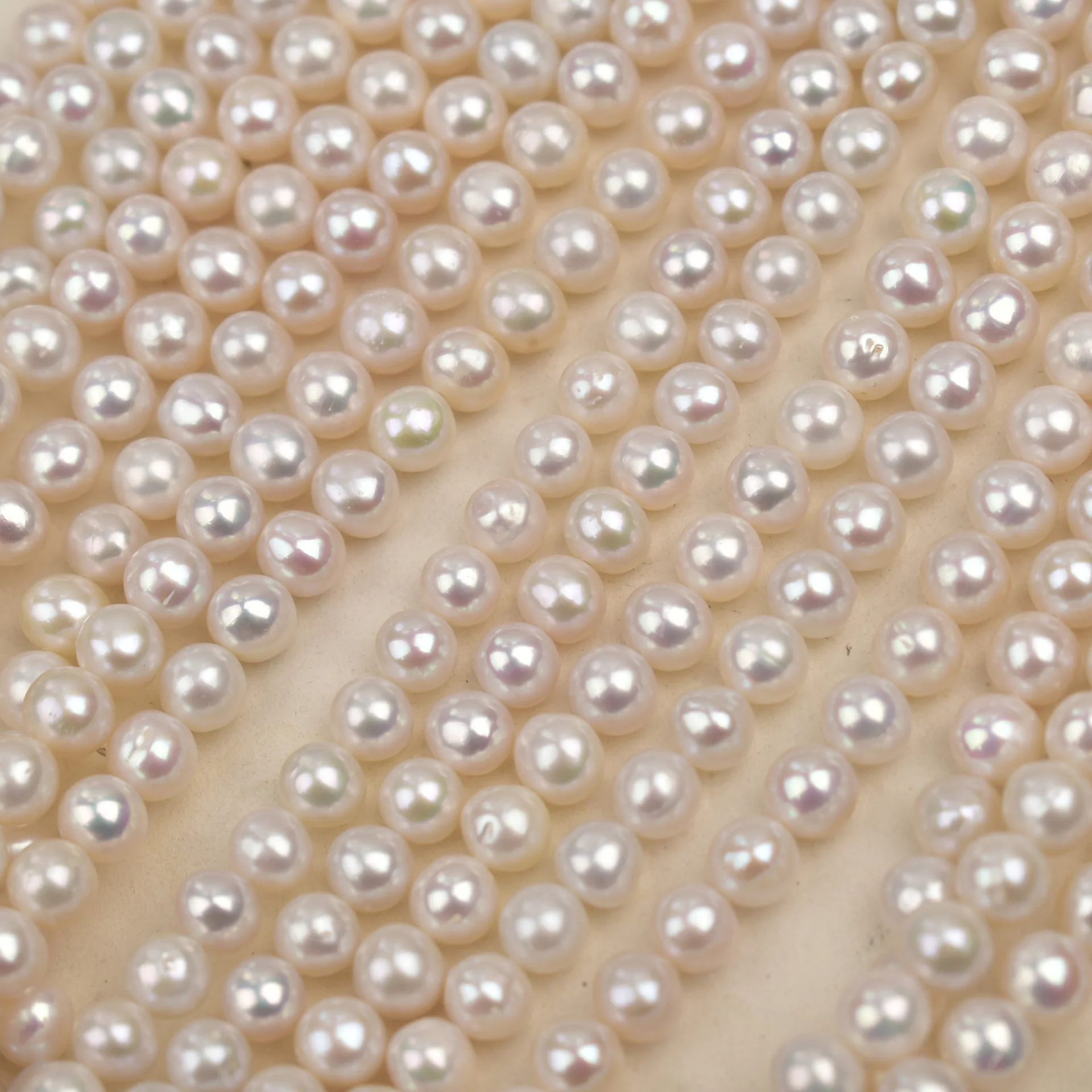 7-8-9mm White Round Freshwater Pearl Loose Beads for Making DIY Necklace Collar Chain Semi-Finished Product Jewelry Accessories