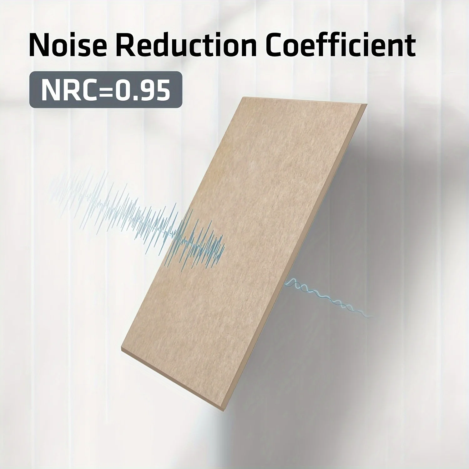 50kg/m³ 6PC Sound Absorbing Acoustic Wall Panel Decorative for Home Ceiling Decor Soundproof Felt Wall Tiles Cork Bulletin Board