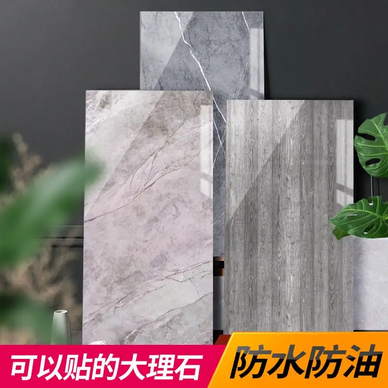 Marble Waterproof Wall Sticker Soft PVC Matte Surface Decorative for Bathroom Kitchen Living Room Waterproof Wall Decor Stickers