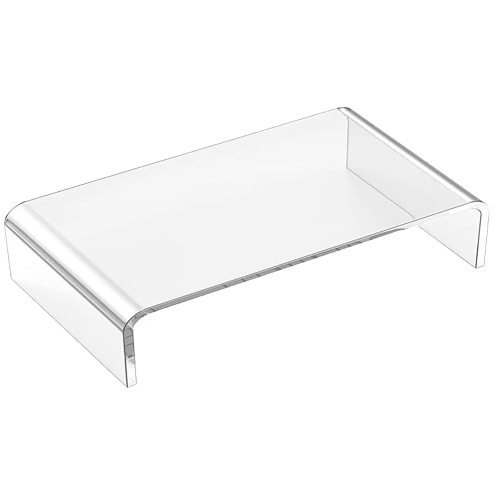

Acrylic Monitor Stand Keyboard Riser Ergonomic Computer Base Transparent Laptop Desk Organizer Storage Platform