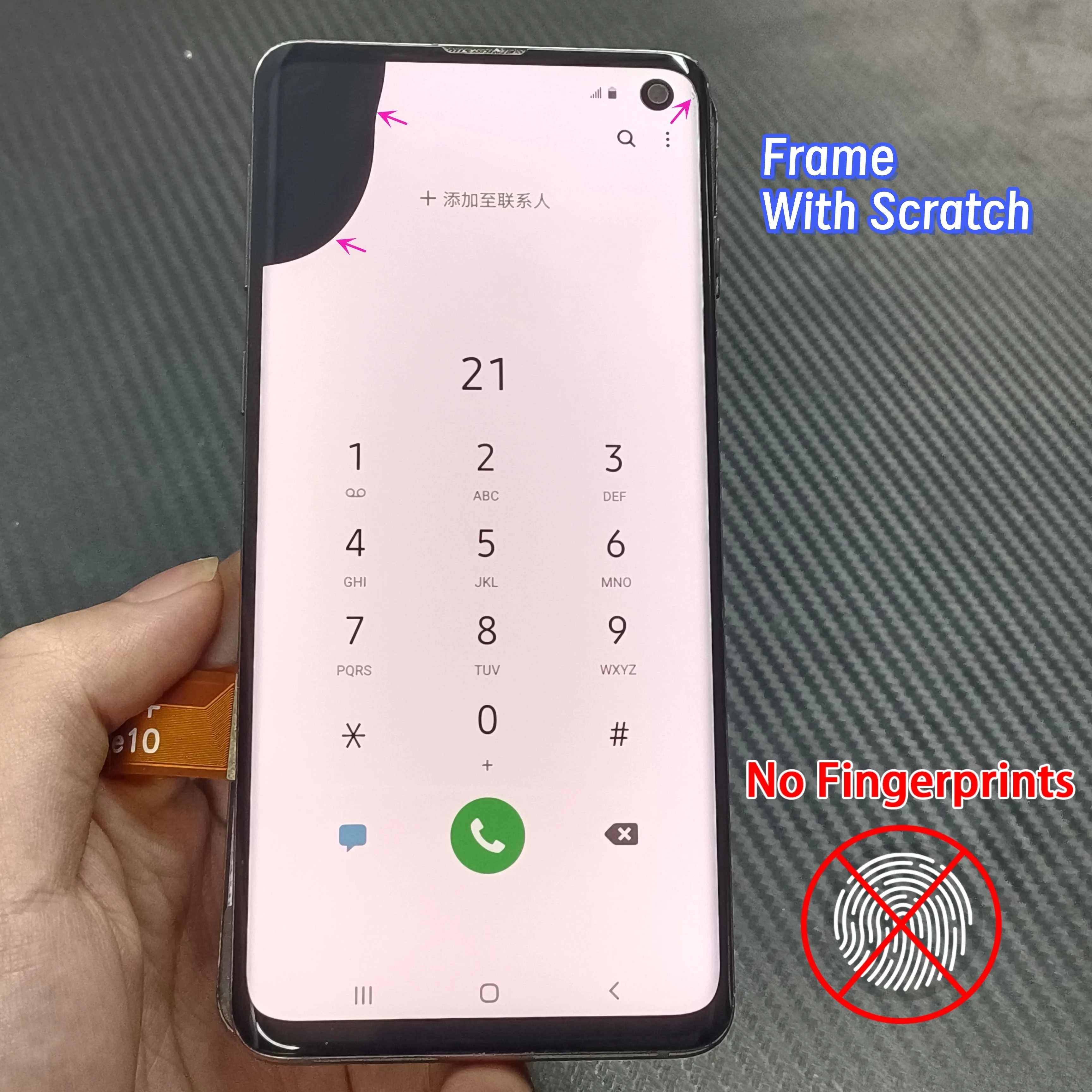 100% Tests AMOLED S10 G973 Screen For SAMSUNG Galaxy S10 G973U G973F Display LCD Touch Digitizer Assembly with Frame Replacement