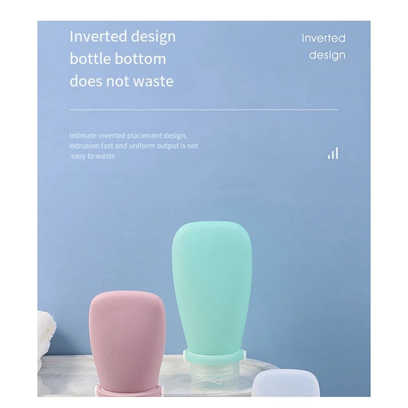 90 мл дорожная силиконовая бутылка для заправки, гель для душа, бутылка для заправки шампуня, пустая бутылка для заправки сжиманием