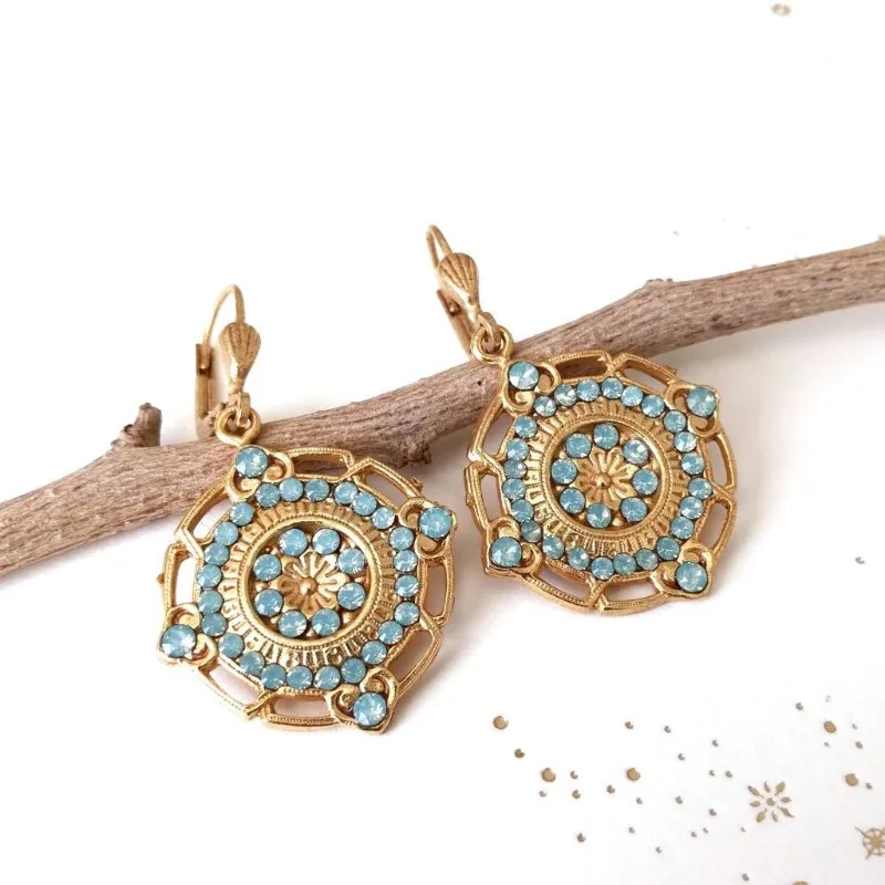 

Vintage Fashion Creative Women's Earrings Bohemian Style Golden Flower eardrop, Holiday Sports and Leisure Accessories