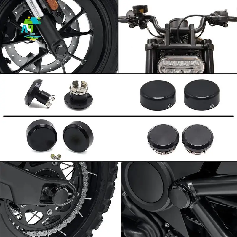 A09E-Motorcycle Front+Rear Axle Nut Covers For Sportsters S Pan America 1250 RH1250 S PAN AMERICA 1250 S PA1250