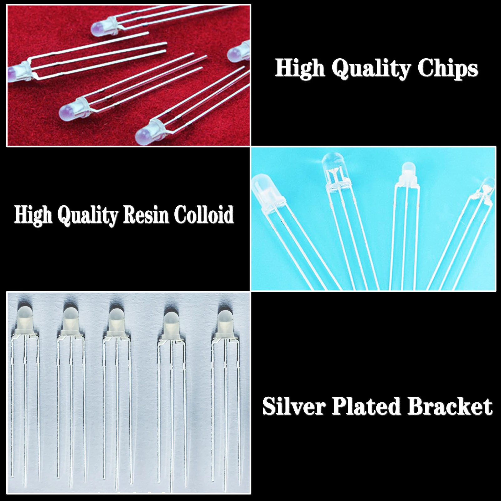 100pcs 3mm Bicolor Led Diode Emitting Light F3 Round Diffused Dual Color Fog Lamp Common Anode/Cathode Red Yellow Blue Green