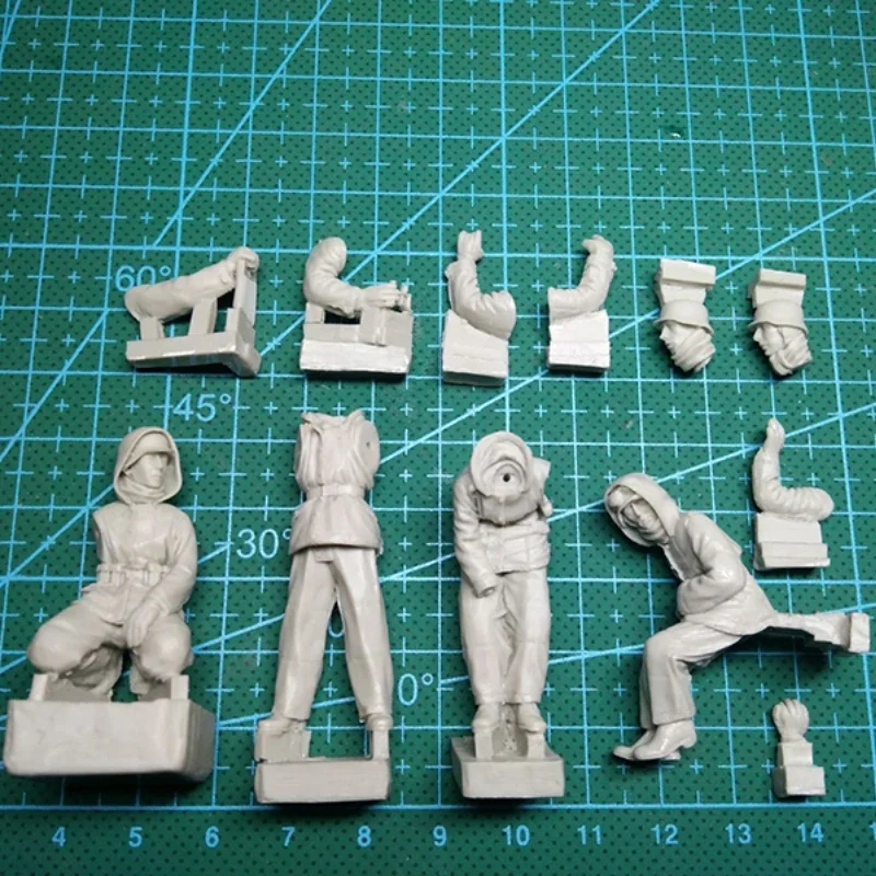 1:35 Scale Resin Figure Model Kit modeling  Scene Artillery Group 4 Resin Figure GK Figurine Unassembled and Unpainted DIY Toys