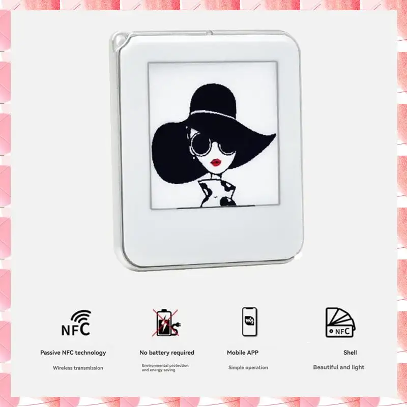 JAJA Ekran E-Paper 1.54 Cala NFC E-Paper E Ink Tag Bez Baterii Etykieta NFC DIY Cyfrowa Ramka na Zdjęcia Cyfrowy Etykieta Cenowa