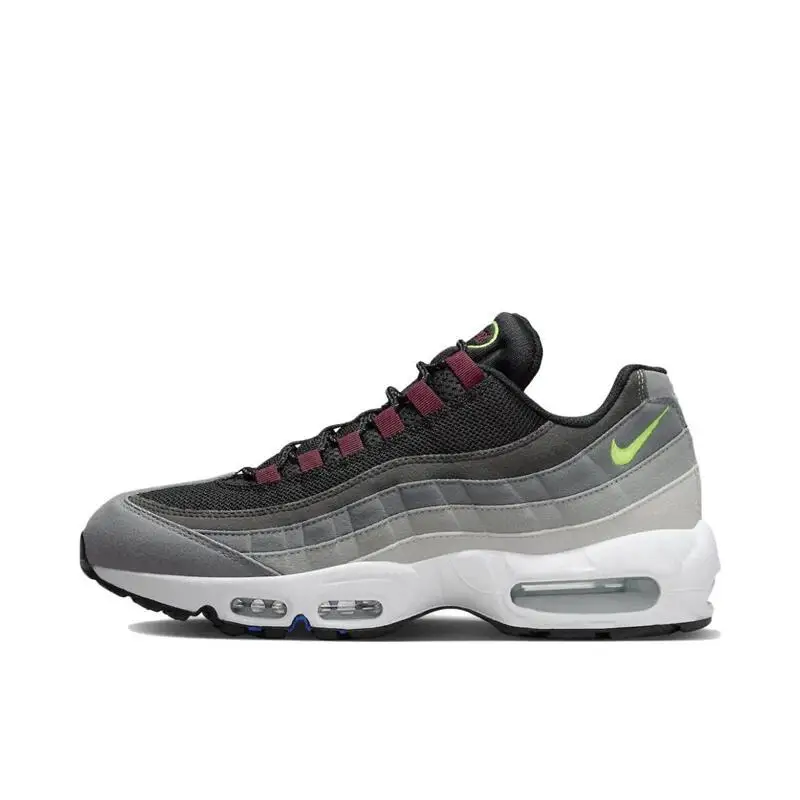 Nike Air Max 95 Men's Black Fashion Fashion Design Retro All-in-one Anti-slip Wear Breathable Comfortable Running Shoes