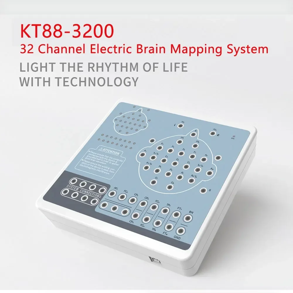 CONTEC KT88-3200 Digital EEG Machine 32 Channel Brain EEG Map Scanner Brain Electric Activity Mapping System with PC Software