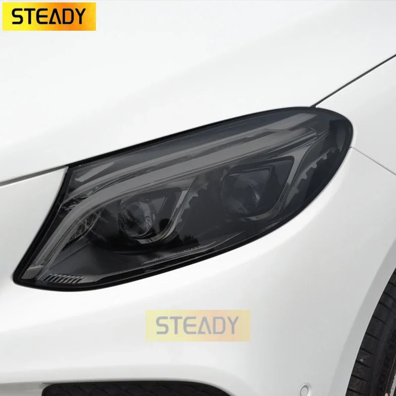 Car Headlight Protective Film Transparent Black TPU Sticker For Mercedes Benz GLE Class W166 C292 W167 AMG 2015-On Accessories