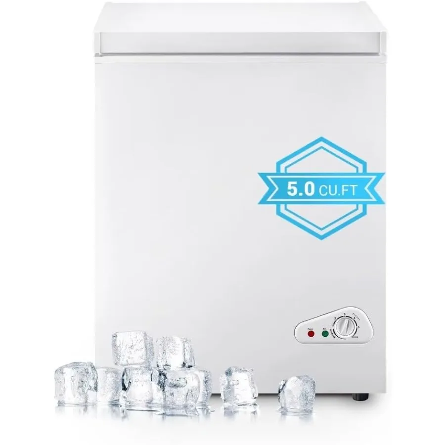 

Мини-морозильная камера с 7-ступенчатым контролем температуры, 5,0 куб. футов. Маленькая морозильная камера для глубокой морозильной камеры со съемной корзиной для