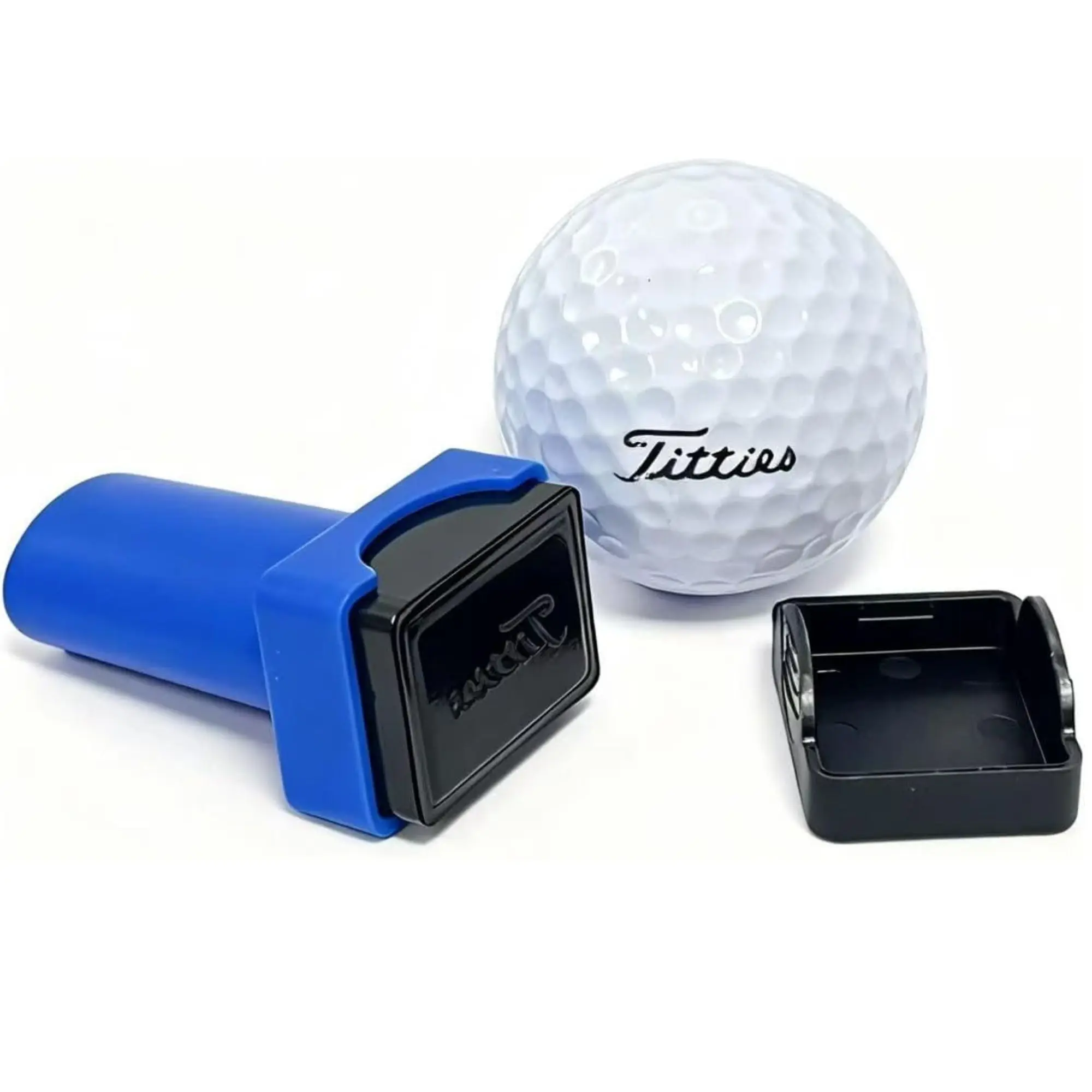 Curves & Clubs Titties Golfball-Stempel – Lustiger Golf-Stempel – Titties Golfer-Accessoire für Männer und Frauen – Witziges USA Golfer-Geschenk
