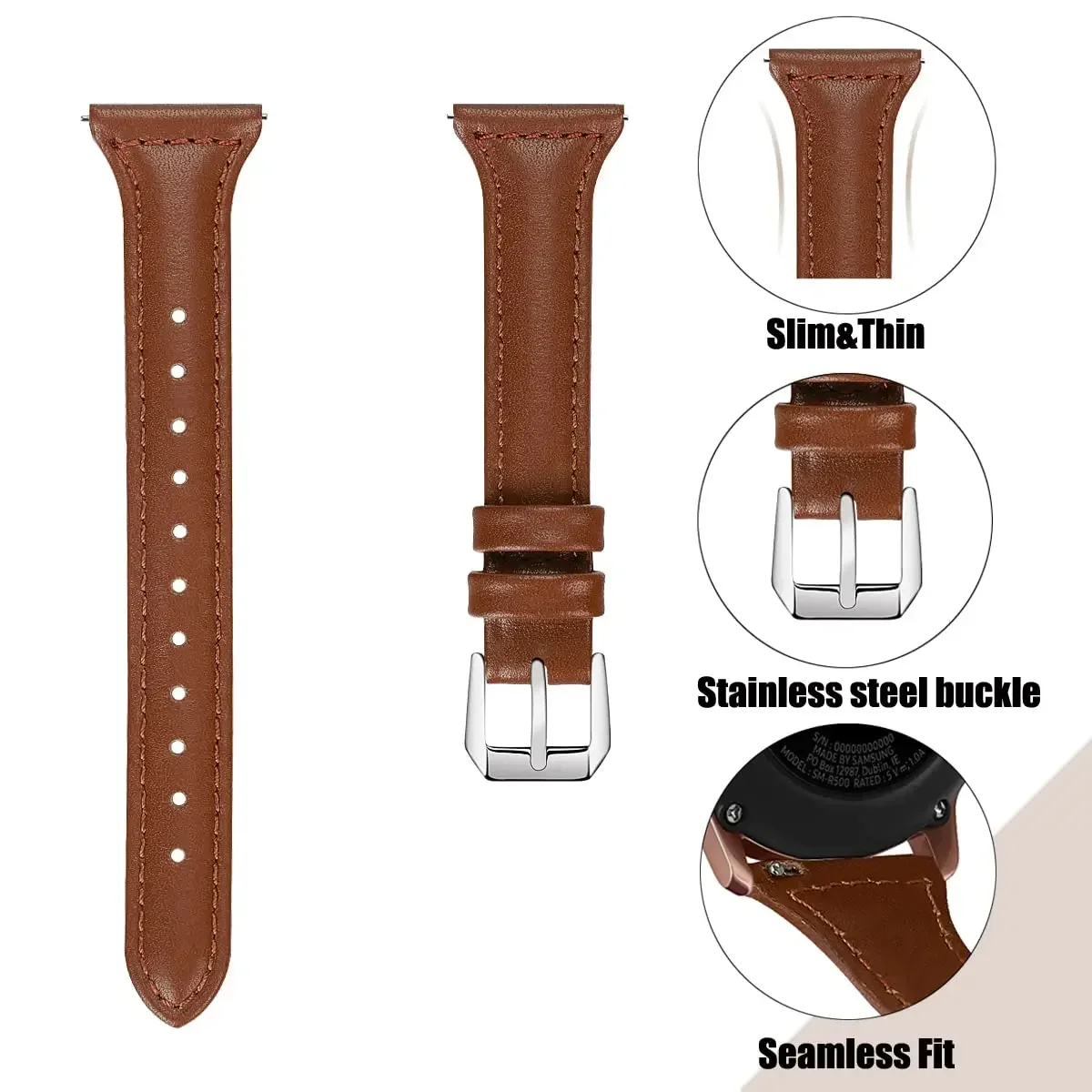 حزام حلقة من الجلد النحيف لساعة Redmi 5 Lite/حزام نشط لساعة Xiaomi S4 معصمه سوار بديل 22 مللي متر ملحقات #5