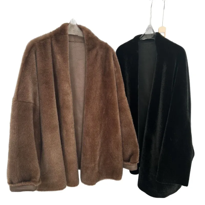 Women's Models Autumn Winter Tops Coat Faux Fur Luxury Eco-friendly Murad Thickened Warm Individuality Vintage Soft Comfortable