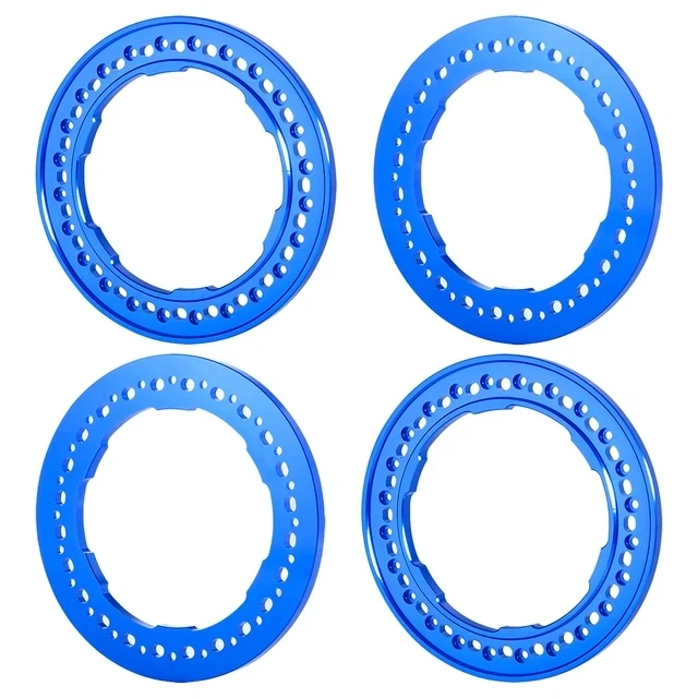 วงล้ออะไหล่แต่งรถบังคับวิทยุ ขนาด 1/6 วงล้ออะลูมิเนียมอัลลอยด์ ผลิตด้วยกระบวนการ CNC 3 มิติ สำหรับรถบังคับวิทยุ Axial SCX6 สีดำ