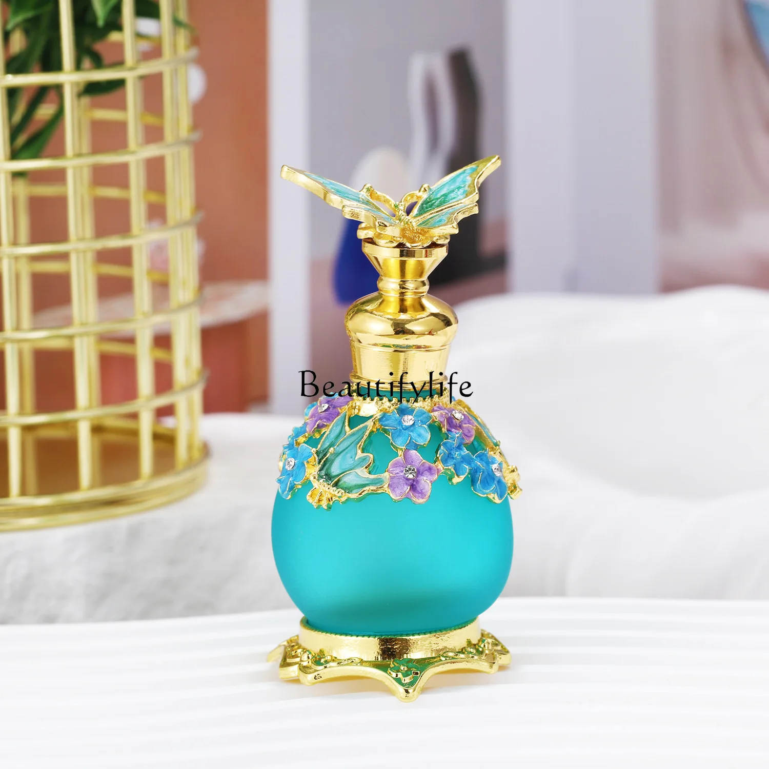 Enamel beauty salon thread jar alloy glass bottle