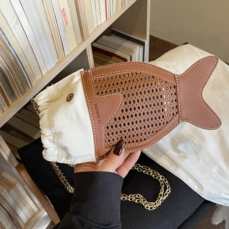 

Creative Fish Shape Crossbody bag for Women Funny cute shoulder bags for girls novalty small female phone purses Cartoon Handbag