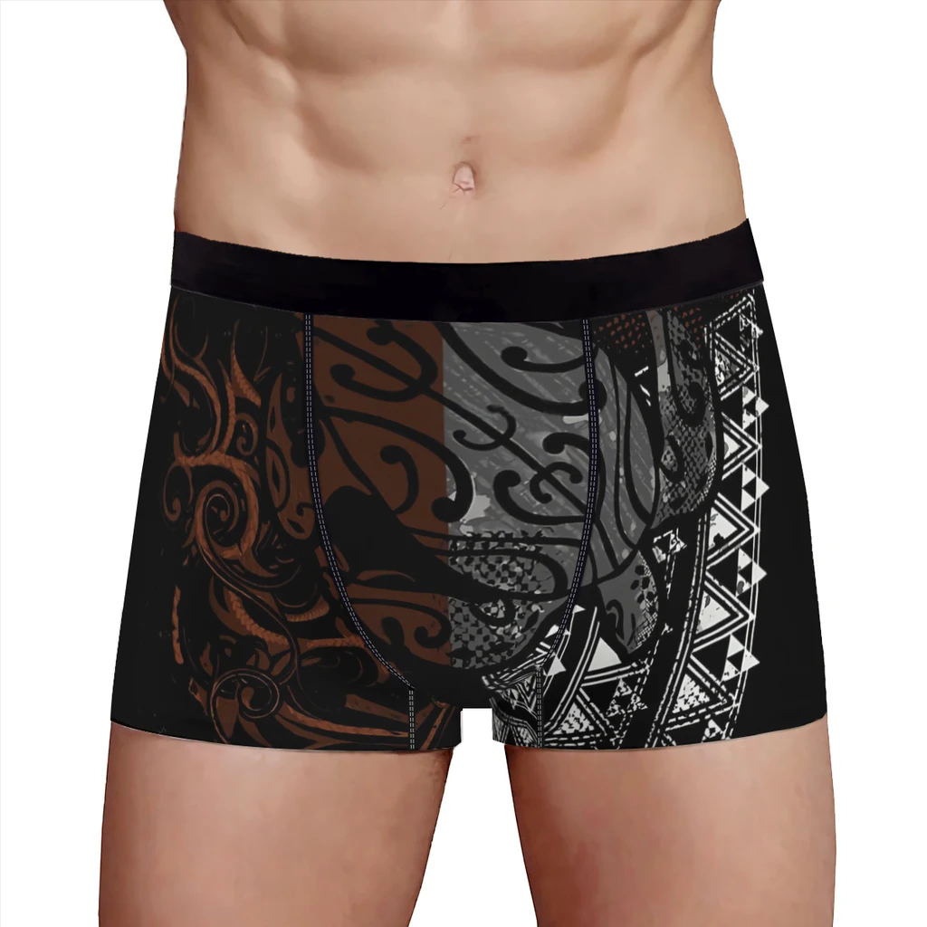 Polynesian Tribal Turtle Grunge  Underpants Homme Panties Men's Underwear Ventilate Shorts Boxer Briefs