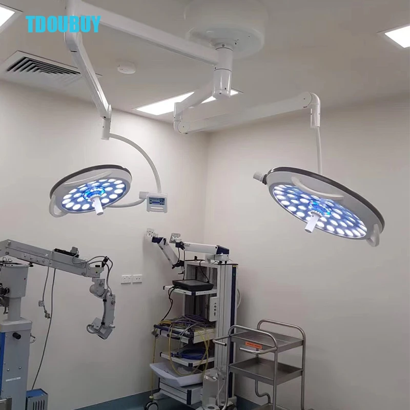 Super Bright Double Heads Ceiling Shadowless Lamp 700mm Headlight Panel, Used In Operating Room, Pet Hospital, Tattoo, ICU CE